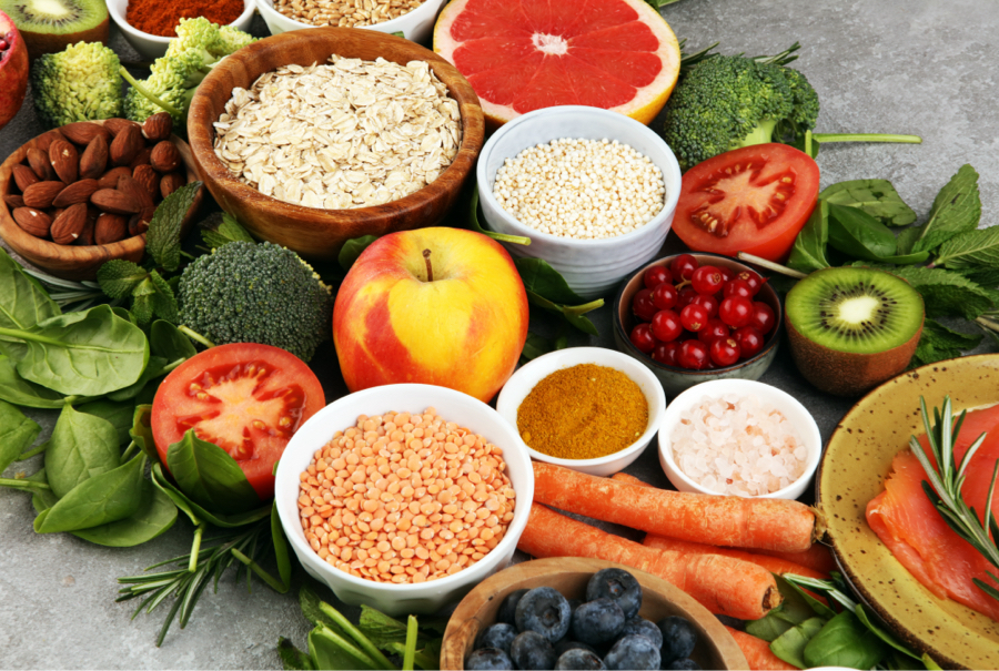 Verdures, llegums, fruites i fruits secs